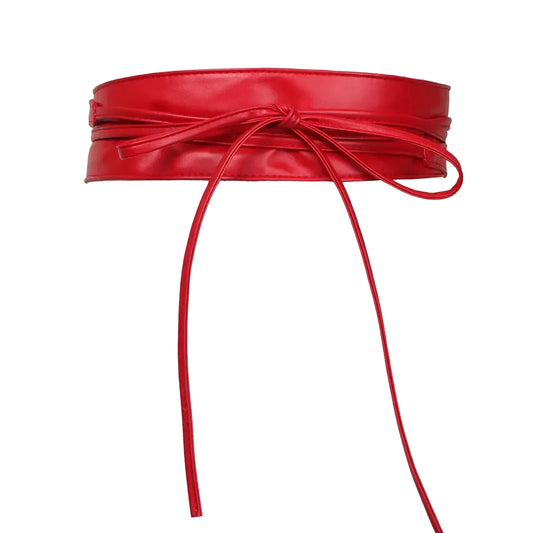 Ceinture Boho en Faux cuir pour femme style obi