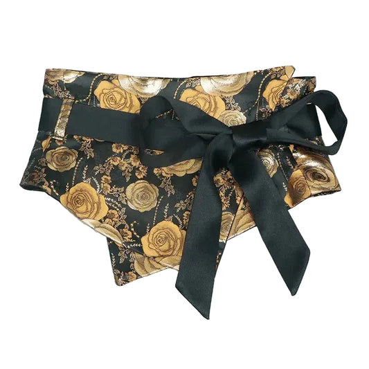 Ceinture Obi en satin pour femme – Large, élégante et décorative