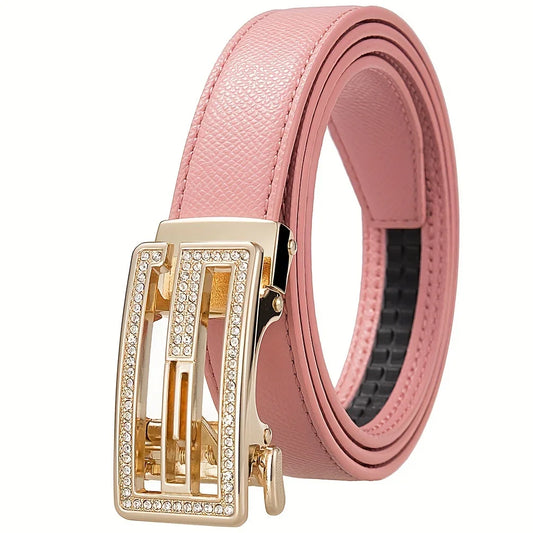 Ceinture à boucle automatique pour femme-Boucle en alliage