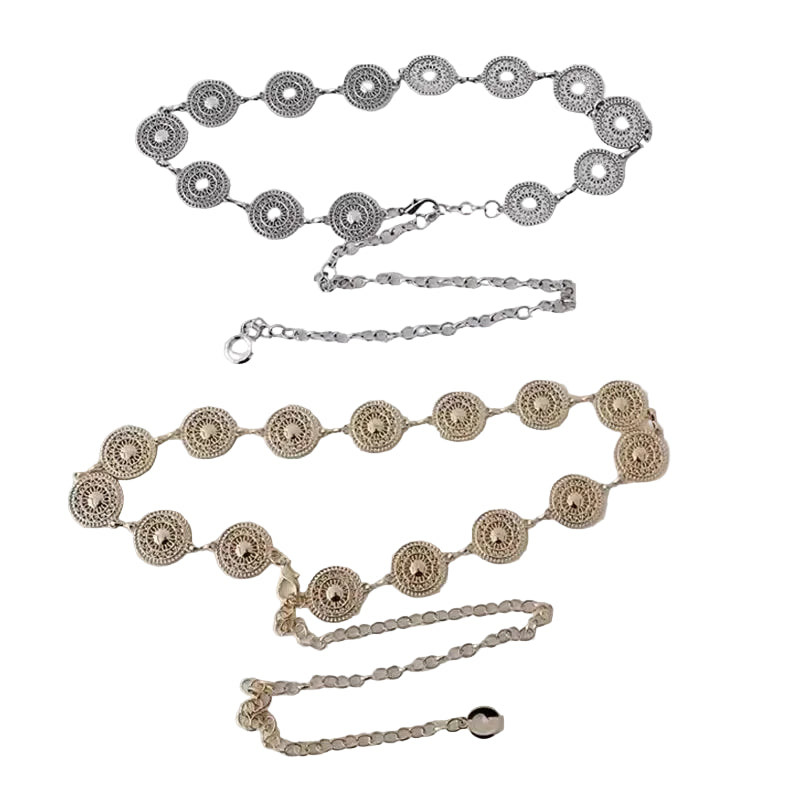 Ceinture chaîne or à boucle réglable pour femme