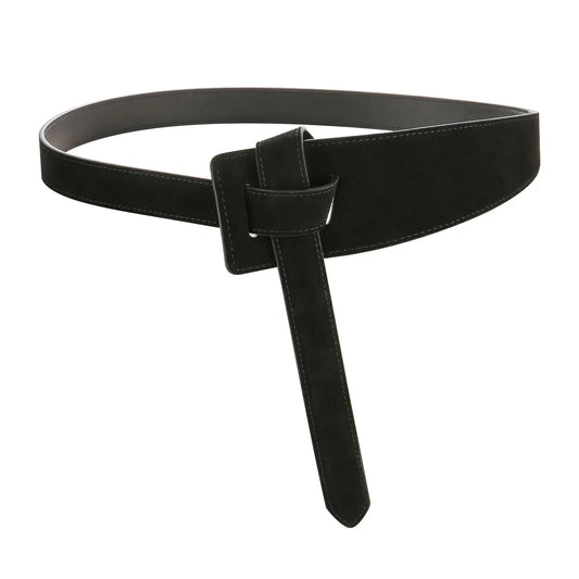 Ceinture corset en Daim pour Femme - Sangle Nouée