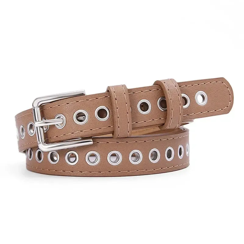 Ceinture en métal creuse pour femme — design élégant et non perforé