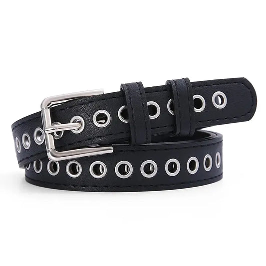 Ceinture en métal creuse pour femme — design élégant et non perforé
