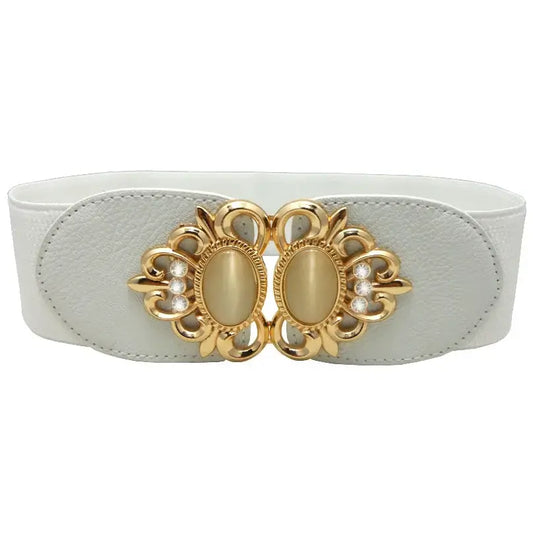 Ceinture large élastique femme – Boucle rétro