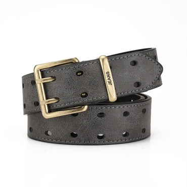Ceinture rétro classique en simili cuir pour hommes et femmes