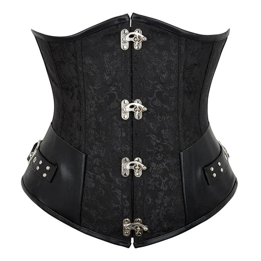Ceinture corset bustier brodé pour femme