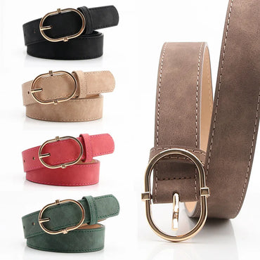 Ceinture en cuir pour femme boucle en alliage
