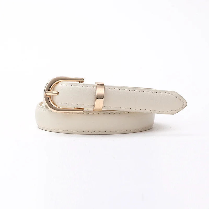 Ceinture colorée avec boucle lettre D pour femme