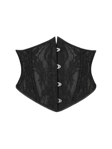 Ceinture Corset Vintage pour femme Double dentelle