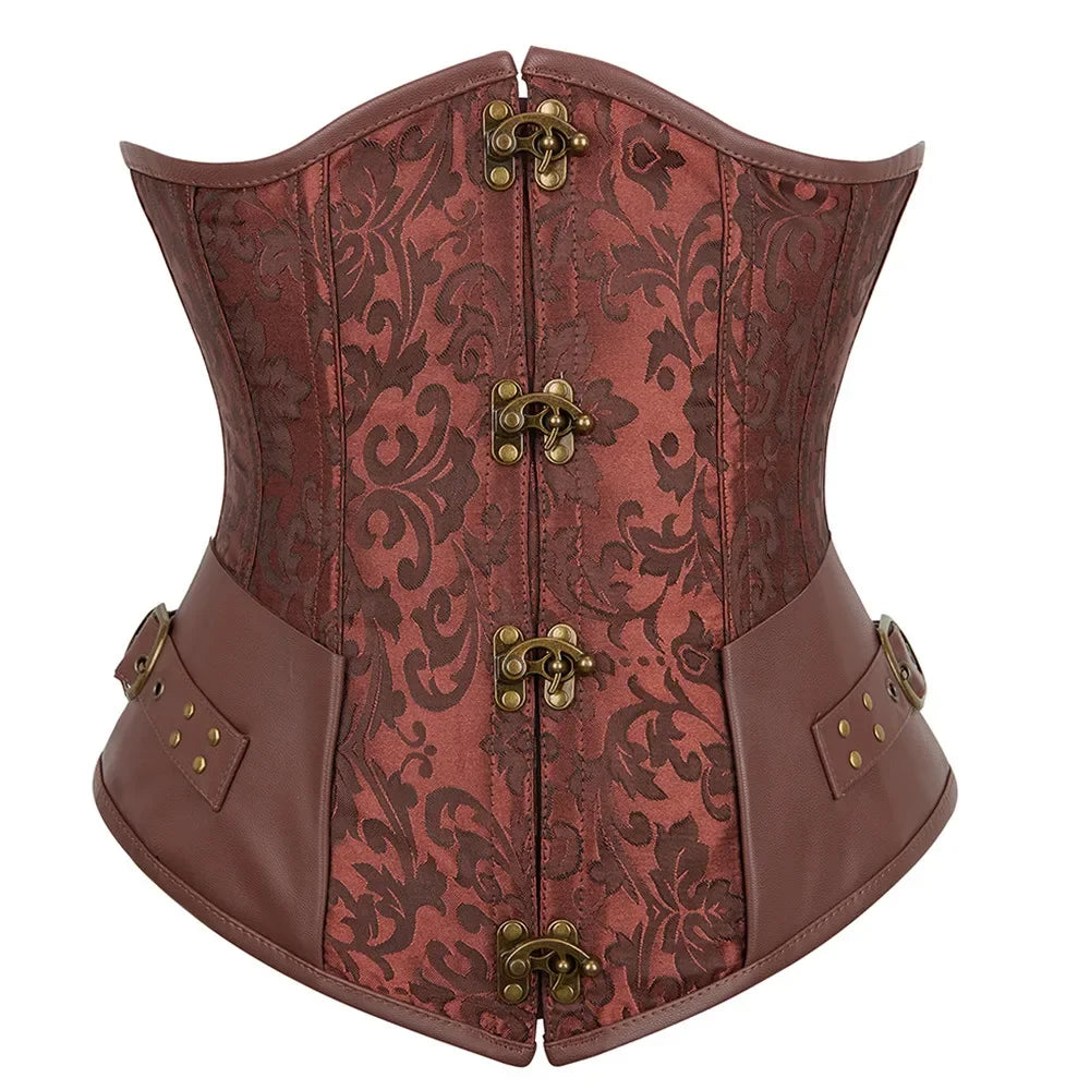Ceinture corset bustier brodé pour femme