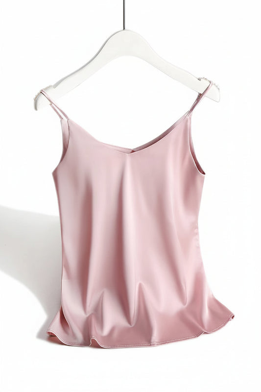 Haut à bretelles spaghetti pour femme, col en V licou