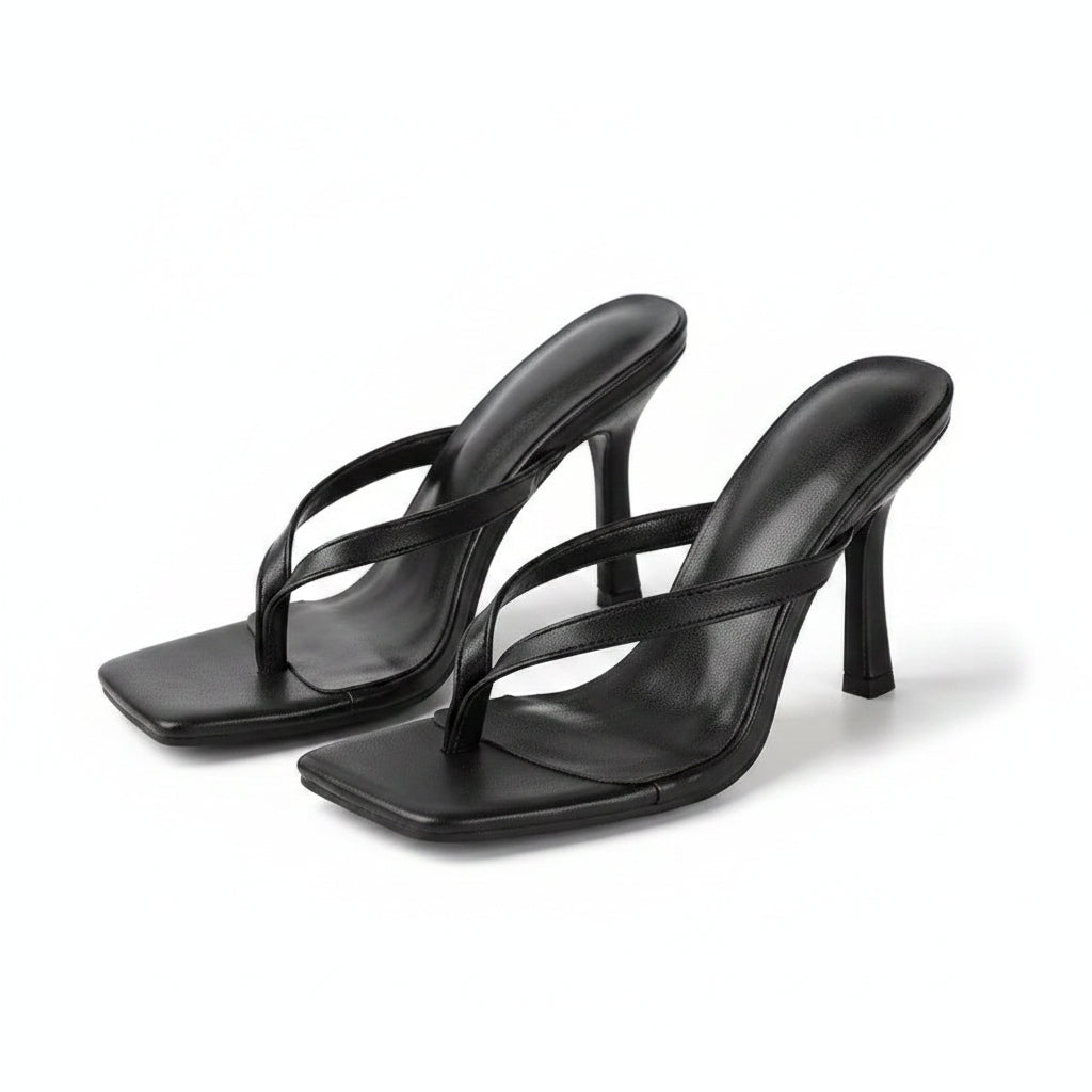 Sandales à talons bout carré – Style intemporel