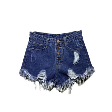 Short Jean Taille Haute Trapèze Femme – Style Coréen Ample Boutonné