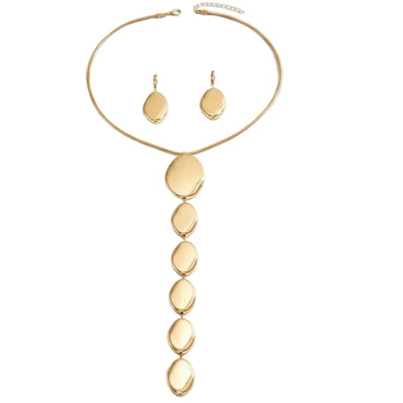 Ensemble Bijoux Minimaliste – Collier & Boucles d’oreilles 2 pièces