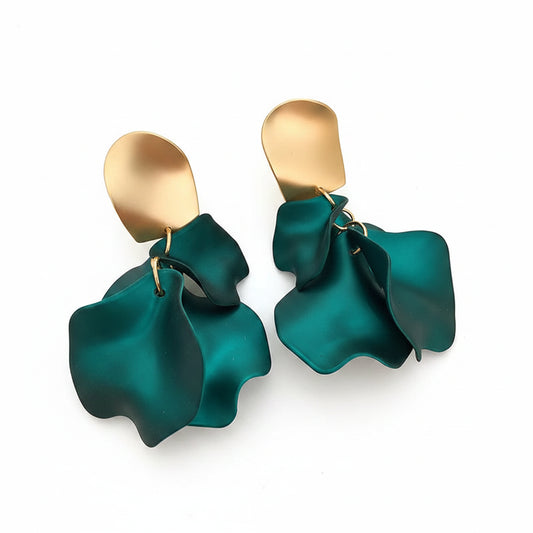 Boucles d’oreilles florales multicolores femme – tendance pétales