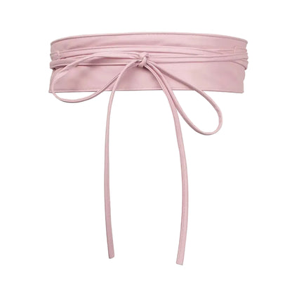 Ceinture Boho en Faux cuir pour femme style obi