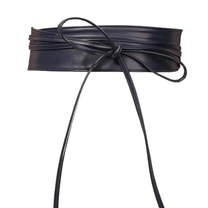 Ceinture Boho en Faux cuir pour femme style obi