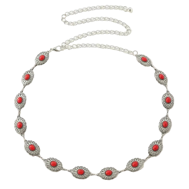 Ceinture Chaîne Fine Turquoise pour Femme – Style Chic avec Perles