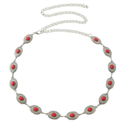 Ceinture Chaîne Fine Turquoise pour Femme – Style Chic avec Perles