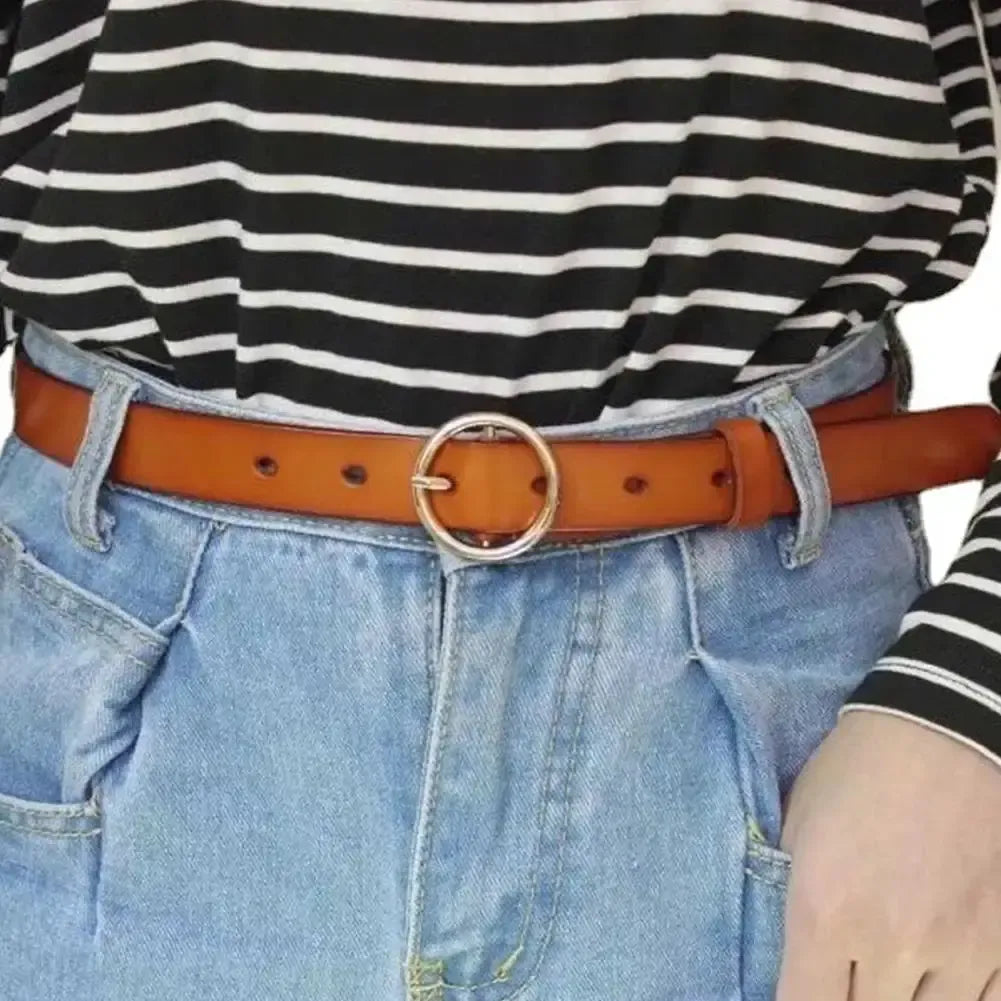 Ceinture Colorée pour Femme et Fille avec Boucle Ronde