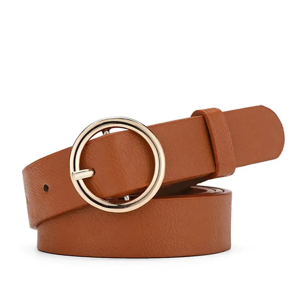 Ceinture Colorée pour Femme et Fille avec Boucle Ronde