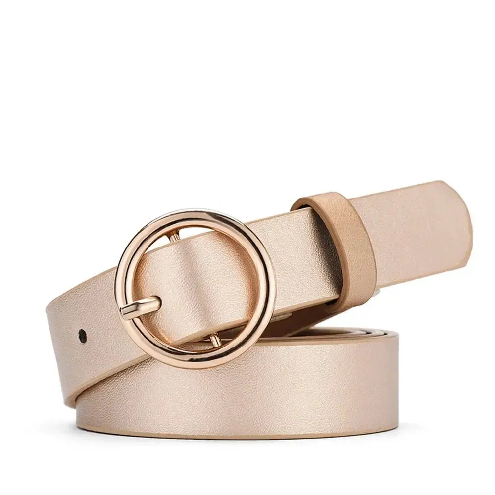 Ceinture Colorée pour Femme et Fille avec Boucle Ronde