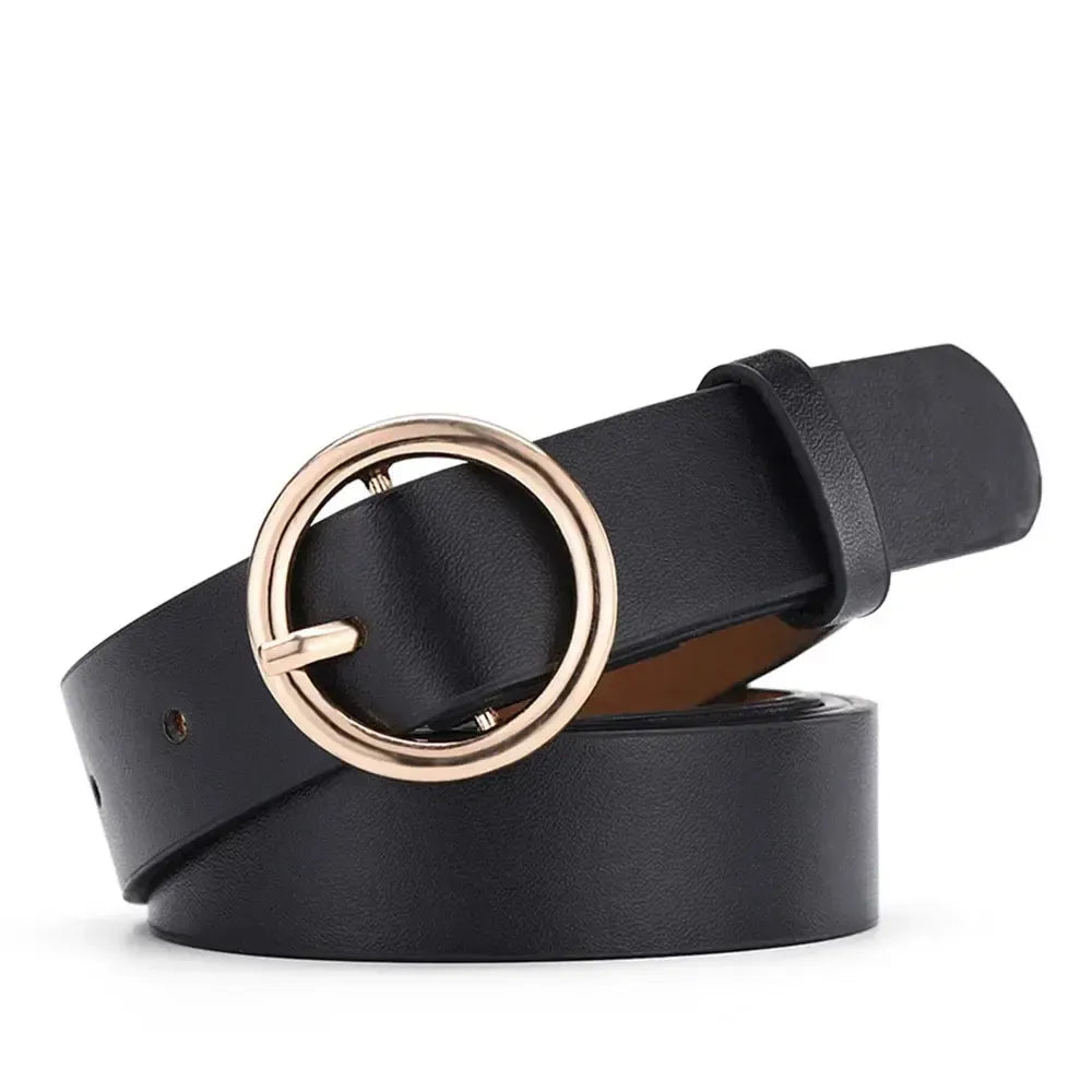 Ceinture Colorée pour Femme et Fille avec Boucle Ronde
