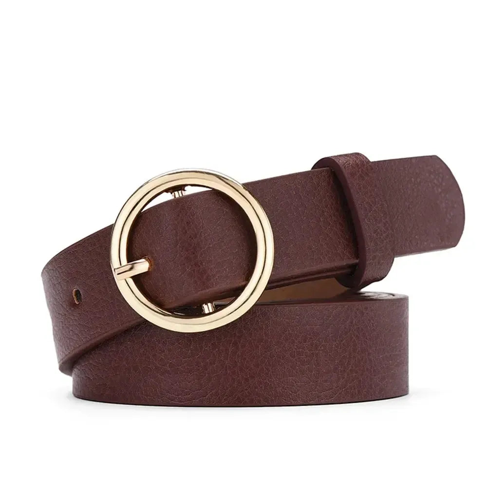 Ceinture Colorée pour Femme et Fille avec Boucle Ronde