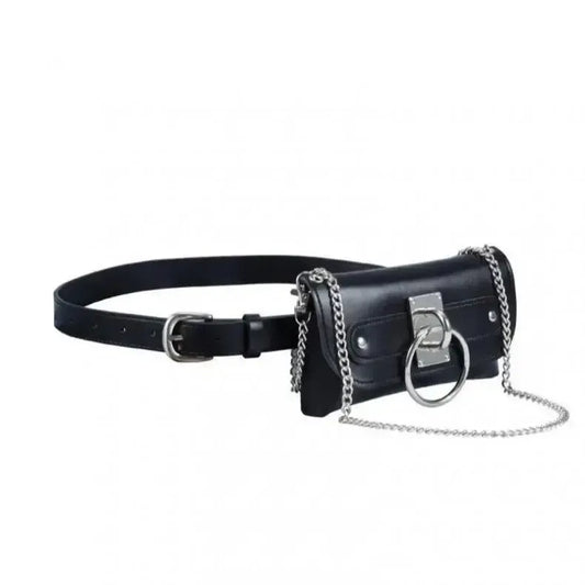 Ceinture Femme à Poche avec Sac Détachable – Chaîne Métal