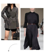 Ceinture Fine Femme en Cuir Véritable Souple – Boucle Argentée Élégante - Vignette | Ceintelle