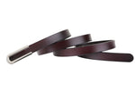 Ceinture Fine Femme en Cuir Véritable Souple – Boucle Argentée Élégante - Vignette | Ceintelle