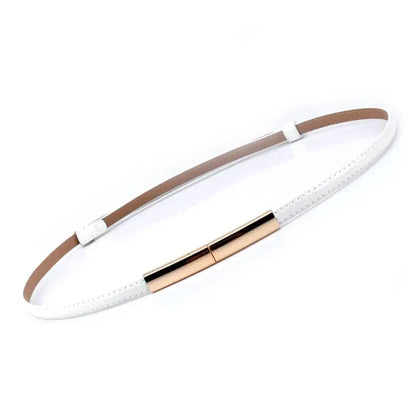Ceinture Fine de Luxe Femme - Boucle Métal Doré Élégante