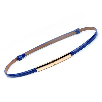 Ceinture Fine de Luxe Femme - Boucle Métal Doré Élégante