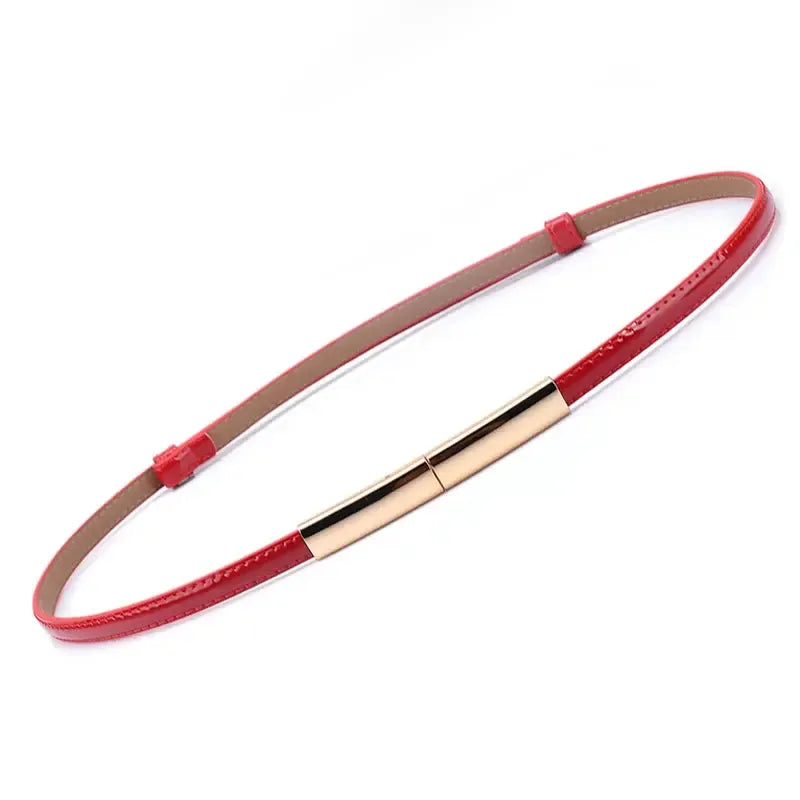 Ceinture Fine de Luxe Femme - Boucle Métal Doré Élégante