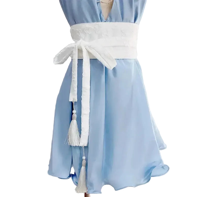 Ceinture Obi à pampilles imprimées pour femme et fille