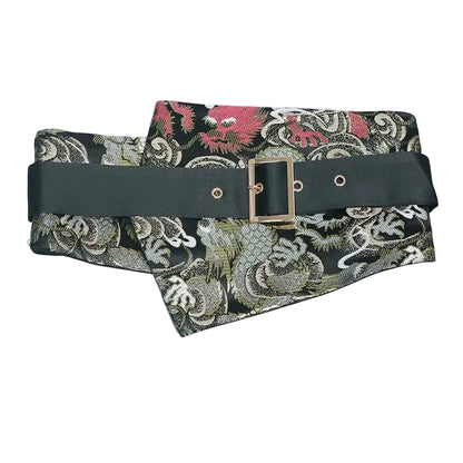Ceinture Obi en satin pour femme – Large, élégante et décorative