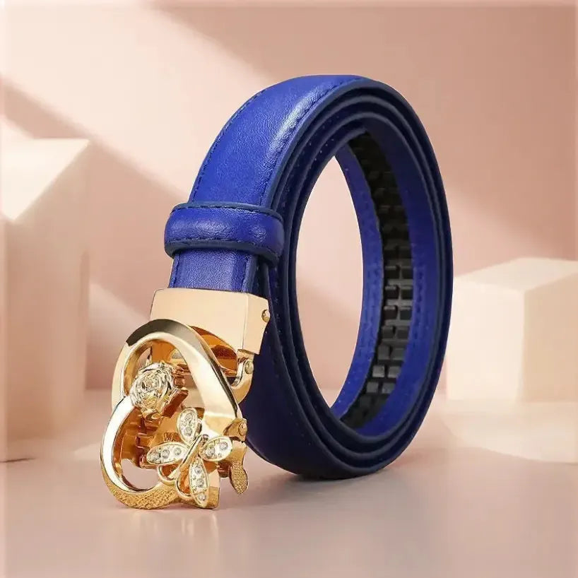 Ceinture à boucle automatique pour femme – Boucle cœur romantique
