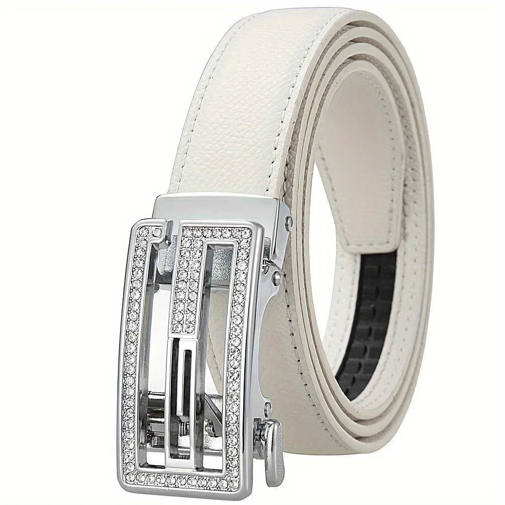 Ceinture à boucle automatique pour femme-Boucle en alliage