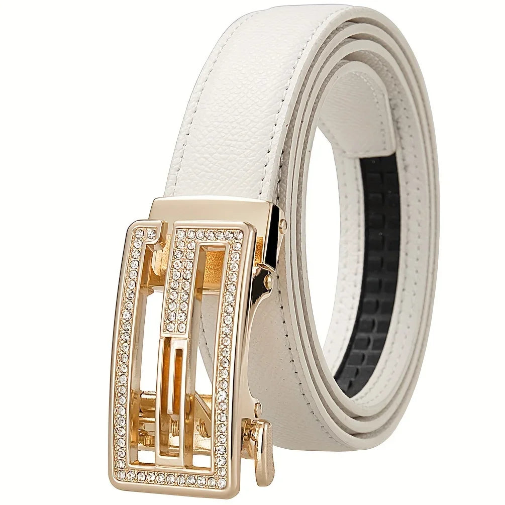 Ceinture à boucle automatique pour femme-Boucle en alliage
