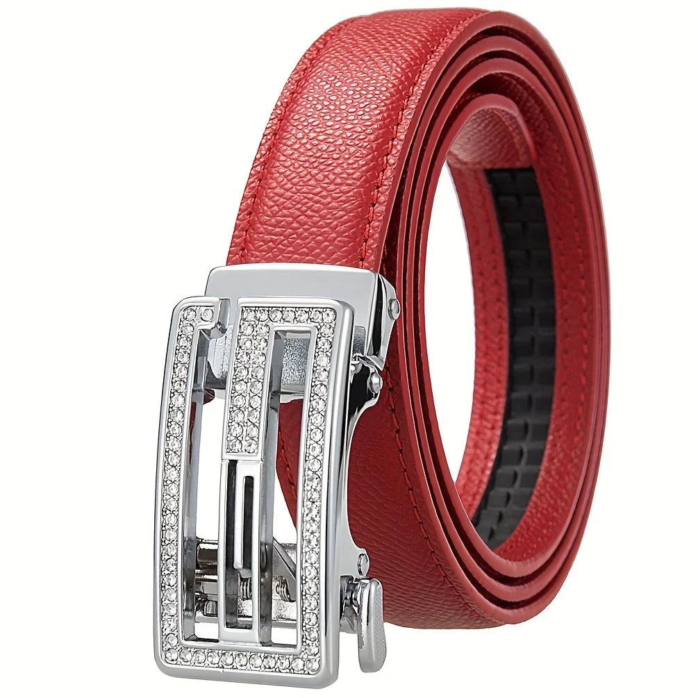 Ceinture à boucle automatique pour femme-Boucle en alliage