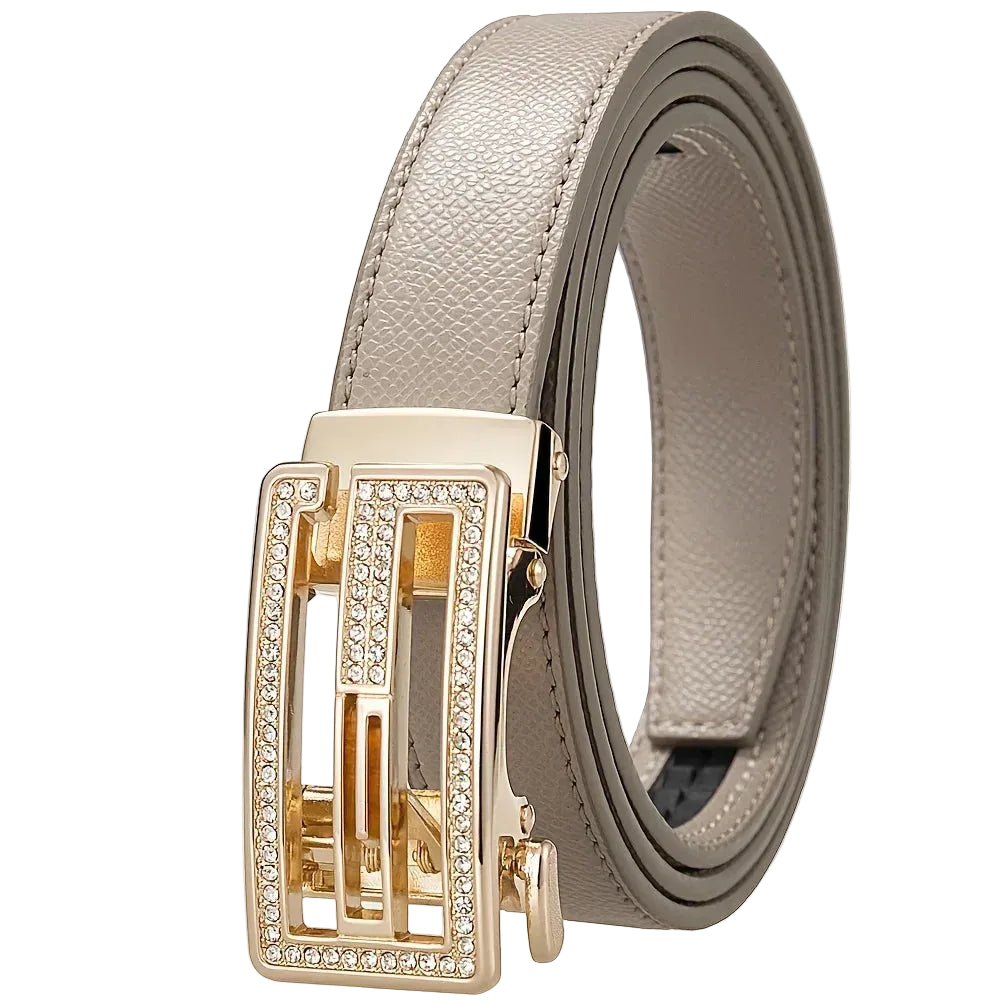 Ceinture à boucle automatique pour femme-Boucle en alliage