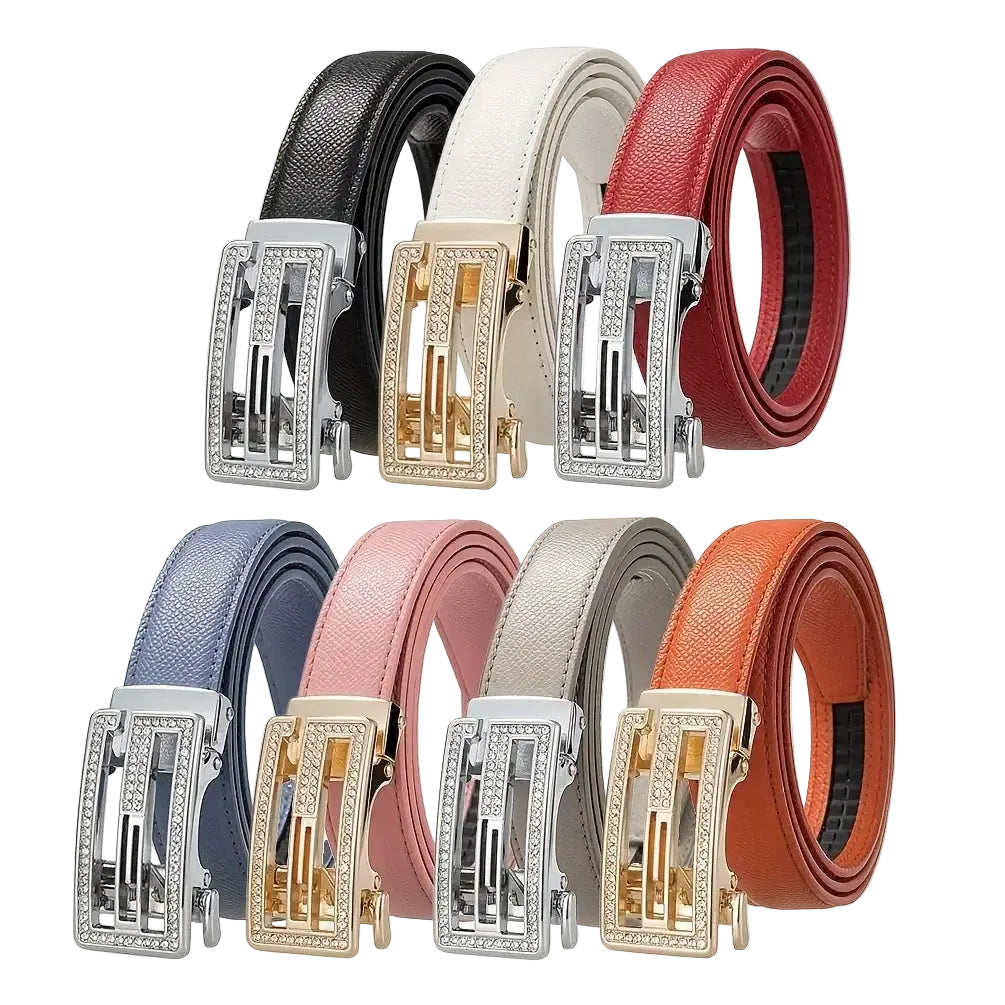 Ceinture à boucle automatique pour femme-Boucle en alliage