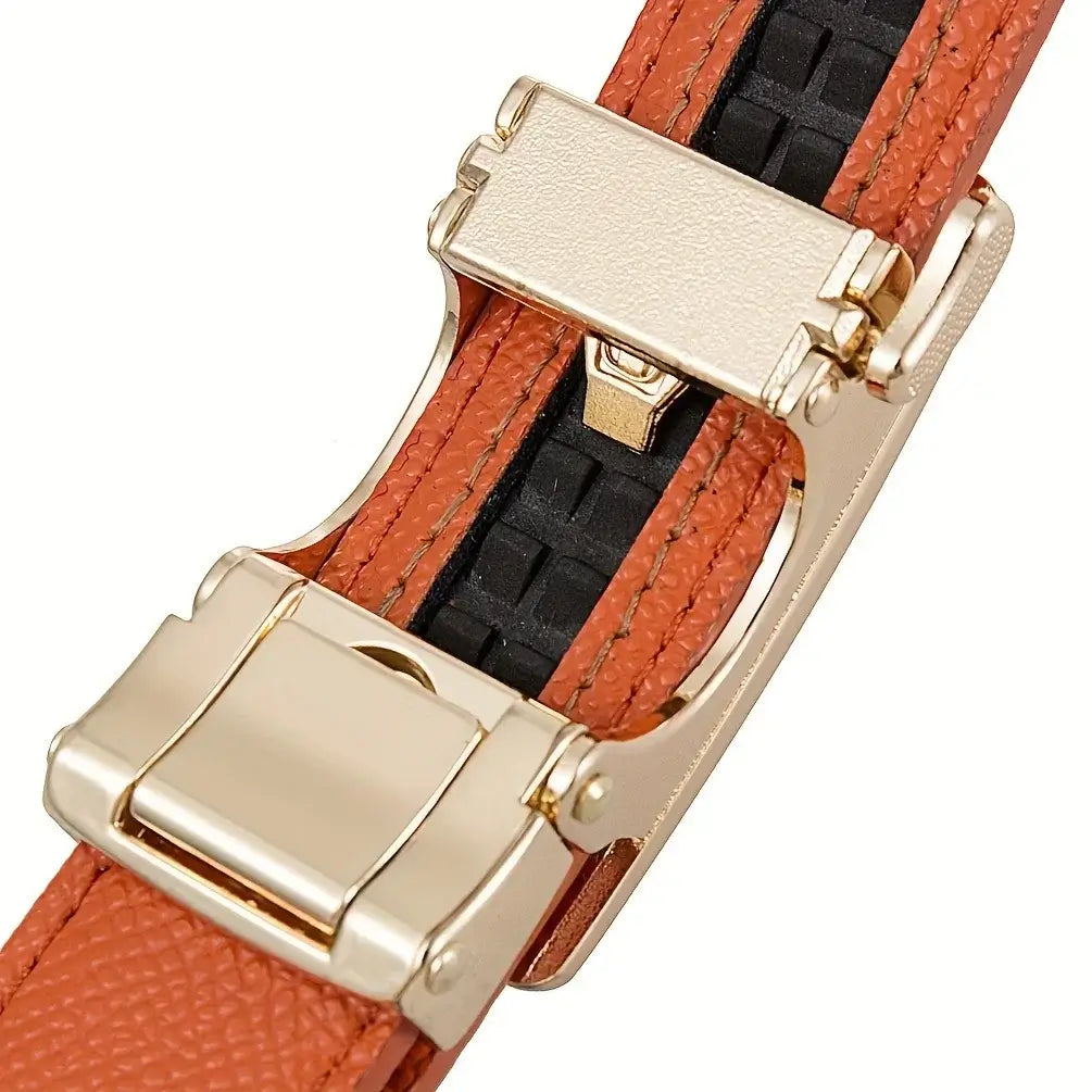 Ceinture à boucle automatique pour femme-Boucle en alliage