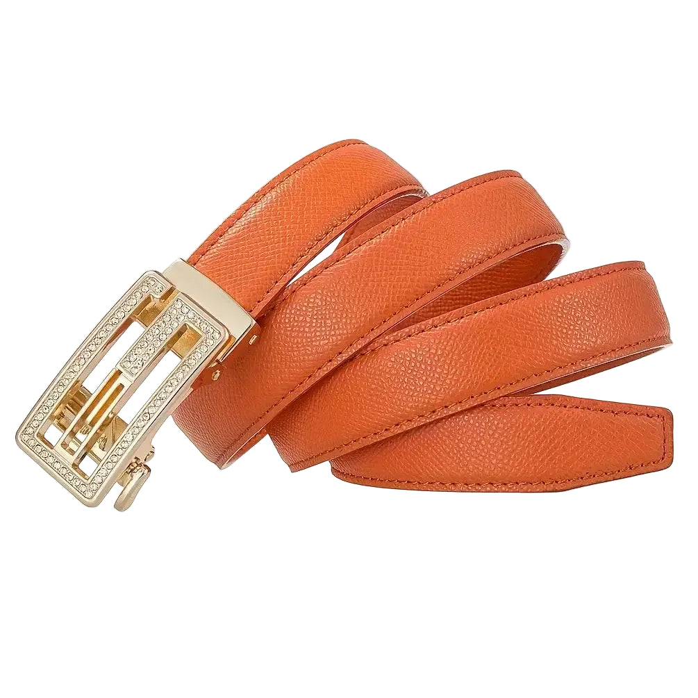 Ceinture à boucle automatique pour femme-Boucle en alliage