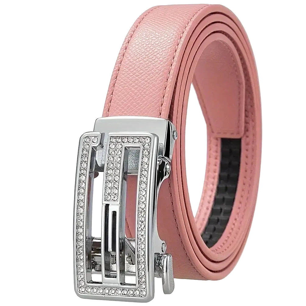Ceinture à boucle automatique pour femme-Boucle en alliage