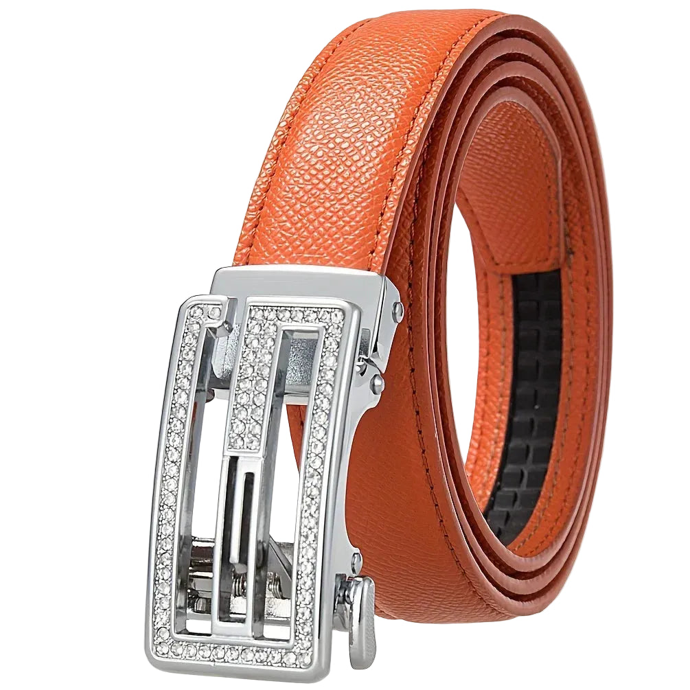 Ceinture à boucle automatique pour femme-Boucle en alliage