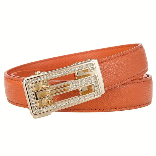 Ceinture à boucle automatique pour femme-Boucle en alliage