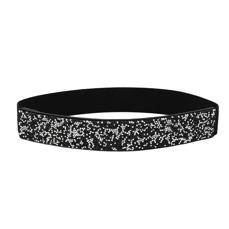 Ceinture à strass brillants colorés pour femme