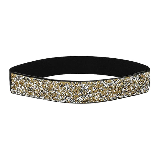 Ceinture à strass brillants colorés pour femme