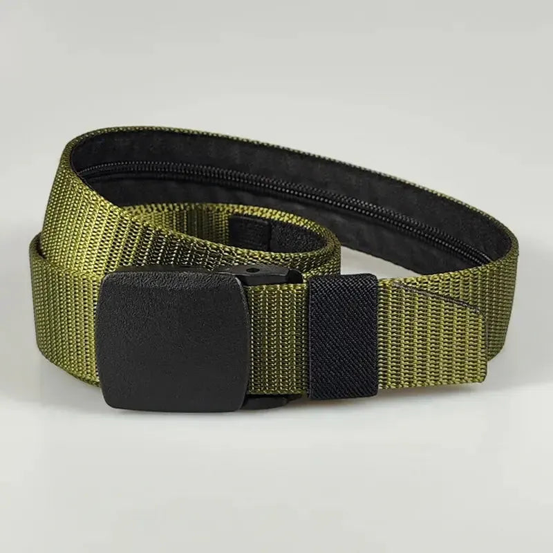 Ceinture cache billet à fermeture éclair pour femme